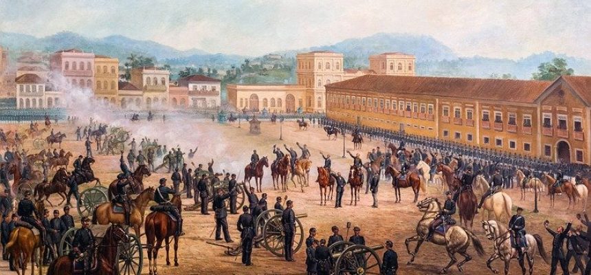 A Proclamação da República. Tela de Benedito Calixto, 1893.