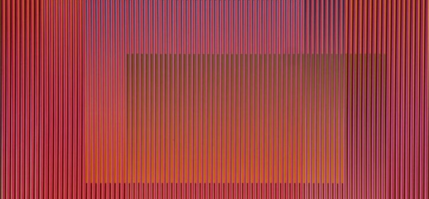 Cruz Diéz. Physichromie 1598.  2009, acrílica e lâminas de PVC sobre madeira