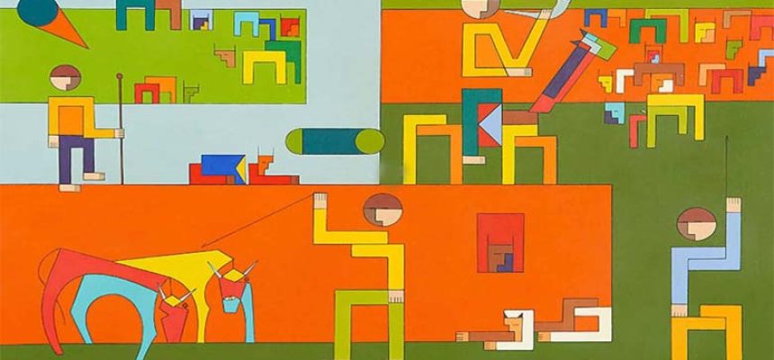 Dionisio del Santo, Bovino cultura, acrílica sobre tela, 1983 10 Dionísio del Santo. Bovino cultura. Acrílica sobre tela, 1983.