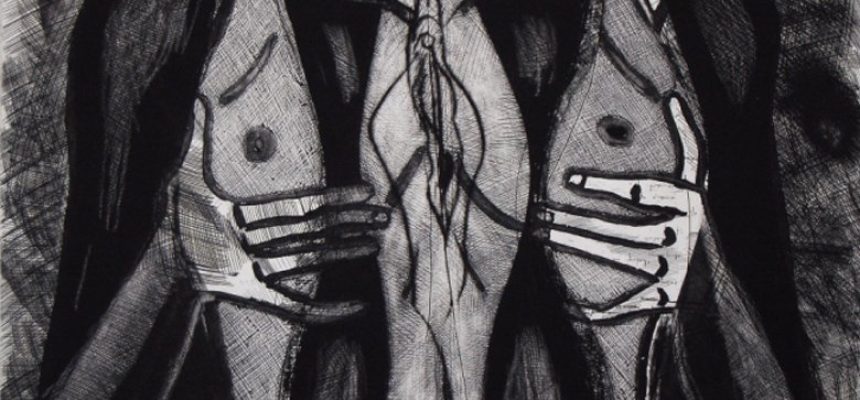 Humberto Baca Grafica - Alimon con Fors II. 2016.  Aguafuerte