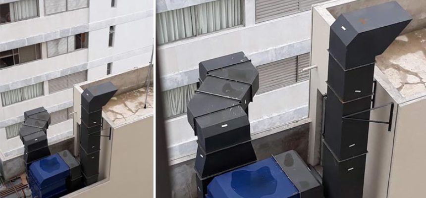 Exaustores da Casa de Pães Le Blé, em Higienópolis, São Paulo. Dez2019.