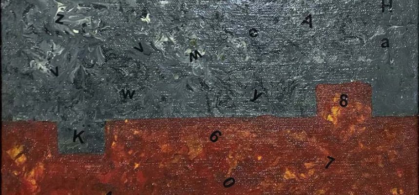 Mira Schendel. Óleo sobre tela.