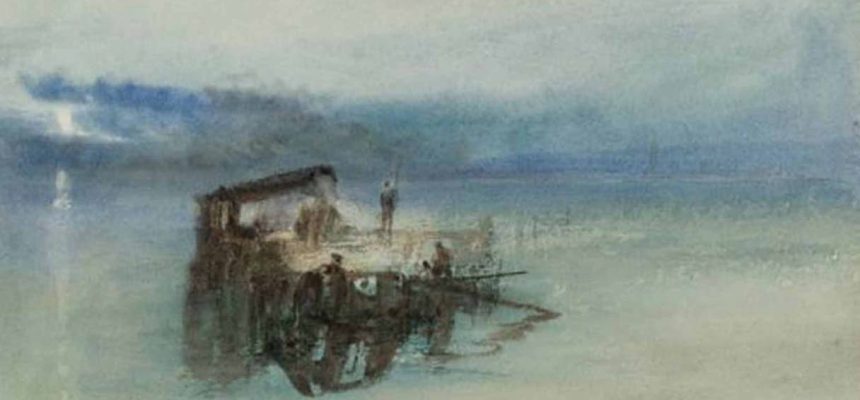 J. M. W. Turner - Fishermen on the Lagoon, Moonligt. 1840.