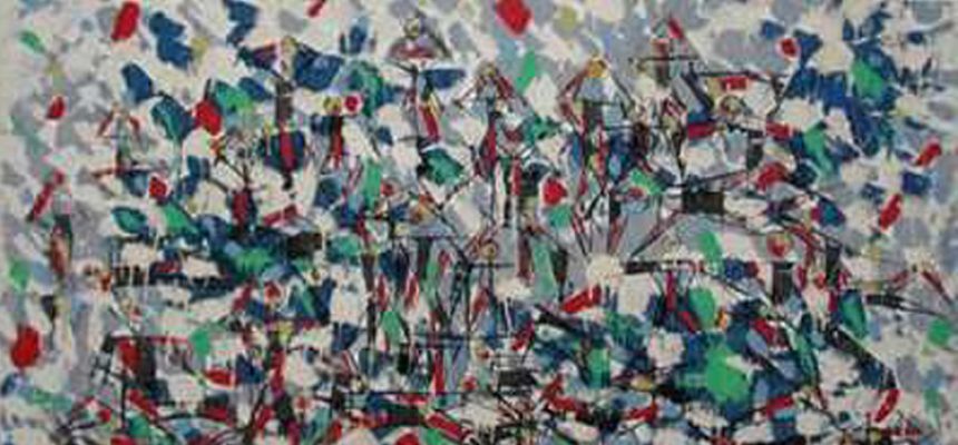 antonio bandeira amazonas guerreando 1958 Antonio Bandeira, Amazonas guerreando, Ost, 1958.