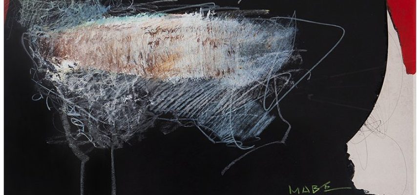 Manabu Mabe, Técnica mista sobre cartão, 1983.