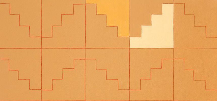 Sachiko Koshikoku. Composicao Ocre. Acrilica sobre tela